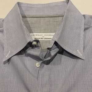 Brunello Cucinelli blue button up XL